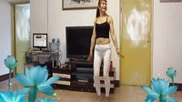 米悠悠广场舞《炎黄子孙》 快四版.