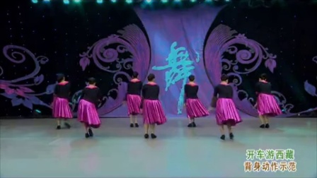 紫蝶踏歌广场舞《开车游西藏》背面展示下载
