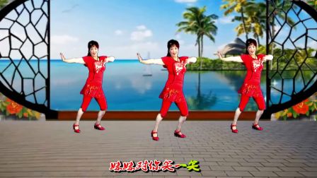 吕芳广场舞《妹妹比花俏》简单流畅正背面及分解动作下载