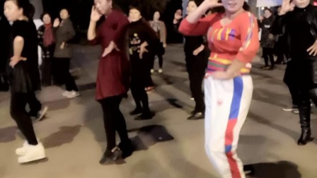 舞灵美娜子广场舞《白龙马》夜舞版 高清下