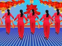 玫香广场舞《开门红》欢快喜庆腰鼓舞下载