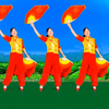 玫香广场舞扇子舞《张灯结彩》正面附教学下载